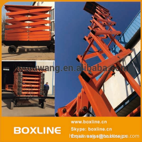 Electric scissors working platform